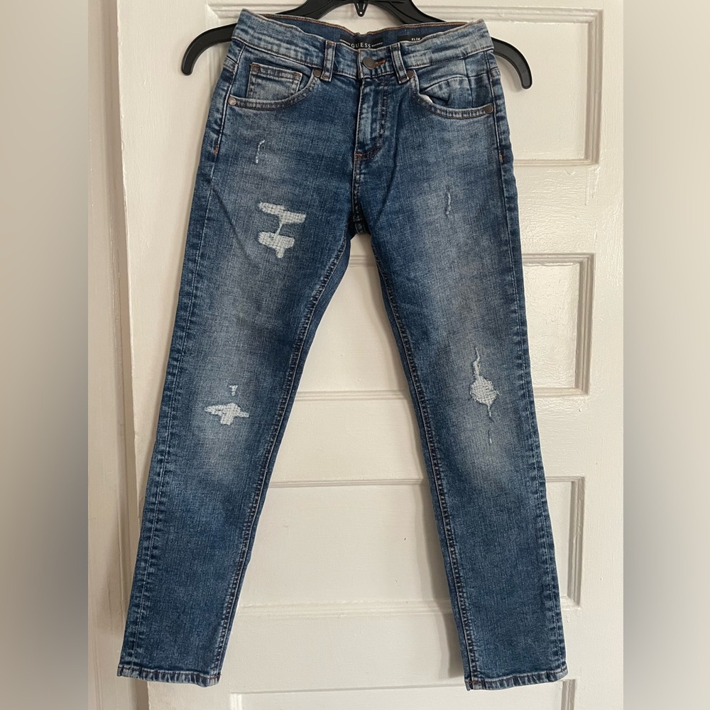 NWOT Guess Indigo Slim Fit Distressed Jeans
